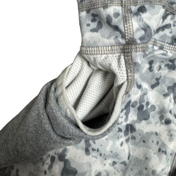 Athleta Womens Small Gray White Dapple Pockets Low Rise Be Free Knicker Leggings - Picture 3 of 9